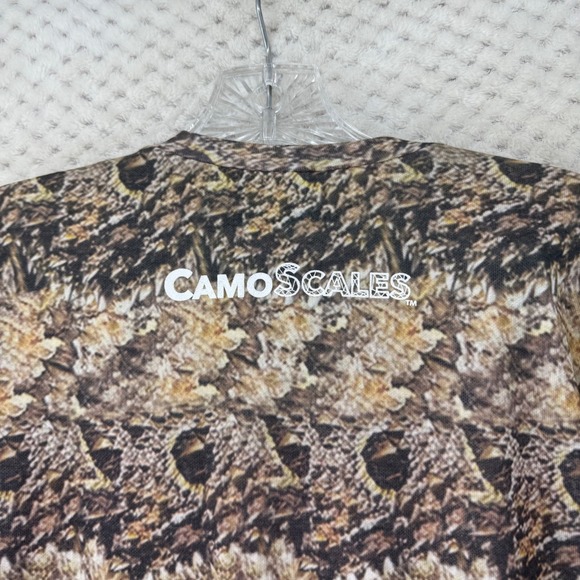 CamoScales Camouflage Long‎ Sleeve T-Shirt Mens Medium Hunting Casual - Picture 5 of 6